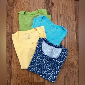 Preswick & Moore Vibrant Green, Green, and Yellow Short Sleeve Tees